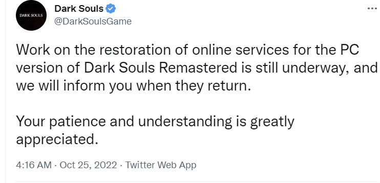 Dark Souls Remastered Coming Back