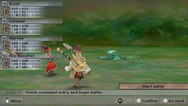 Romancing SaGa: Minstrel Song Remastered battle screen | The Outerhaven Minstrel Song Square Enix