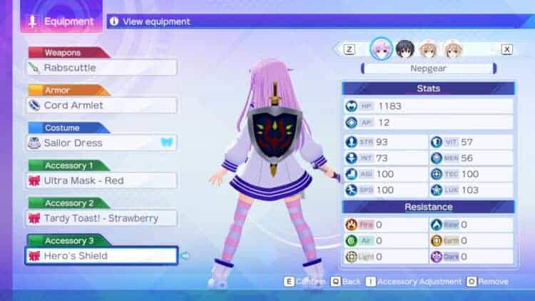 Neptunia Sisters vs Sisters Customization | The Outerhaven Sisters vs Sisters review Steam Idea Factory