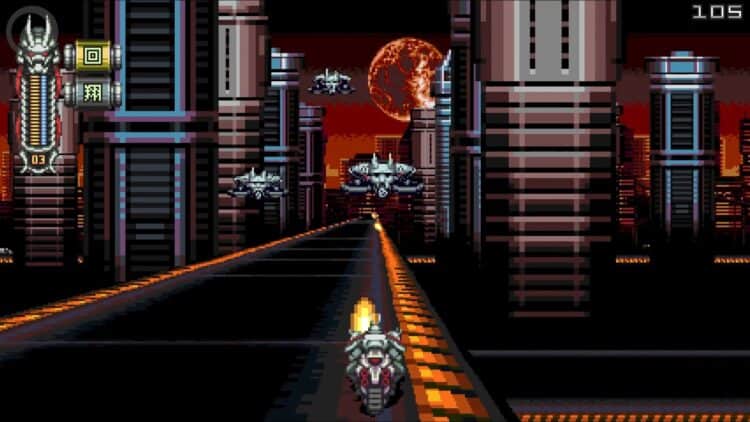 Vengeful Guardian Moonrider - Theres even a SNES Mode 7 segment