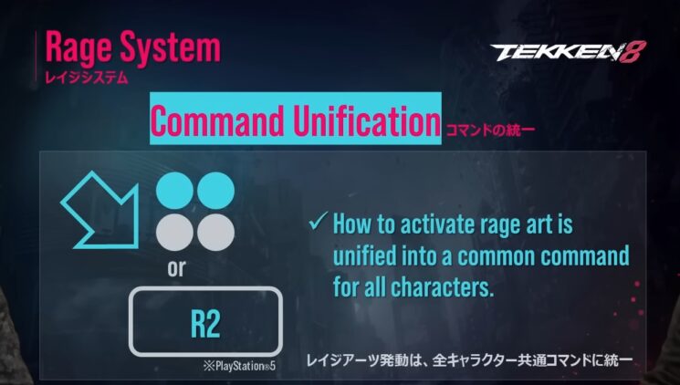 Tekken 8 - Rage System command unification