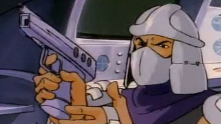 TMNT's Shredder with a gun