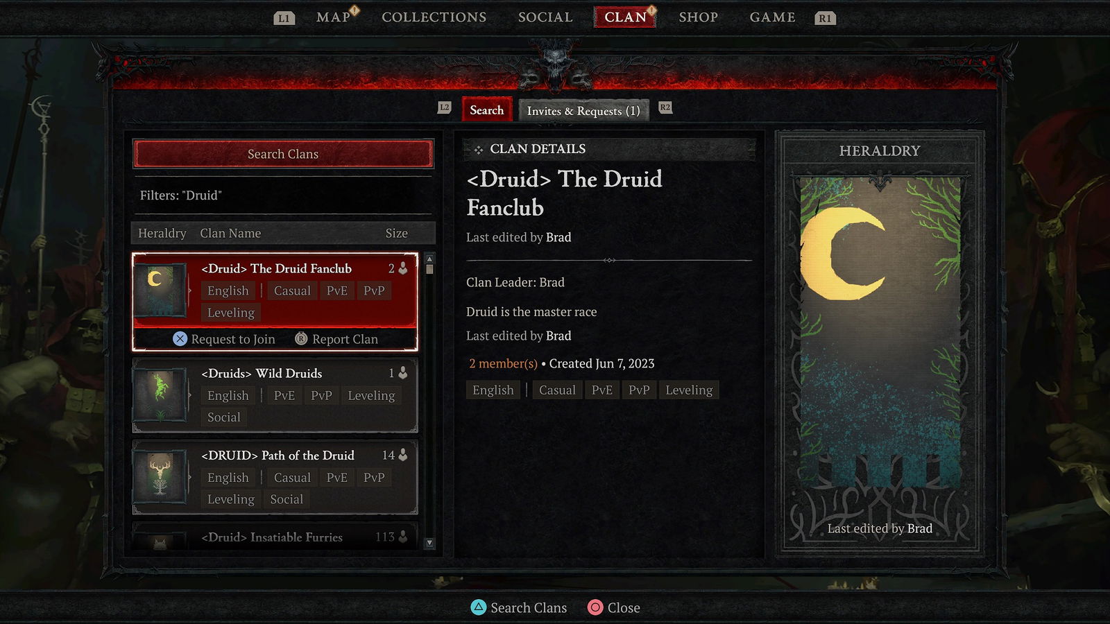 Diablo IV Clan Details