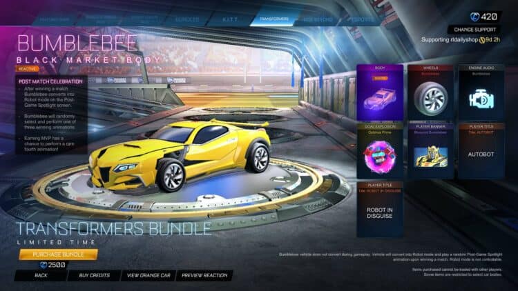 Transformers-Rocket-League-bundle | The Outerhaven Transformers
