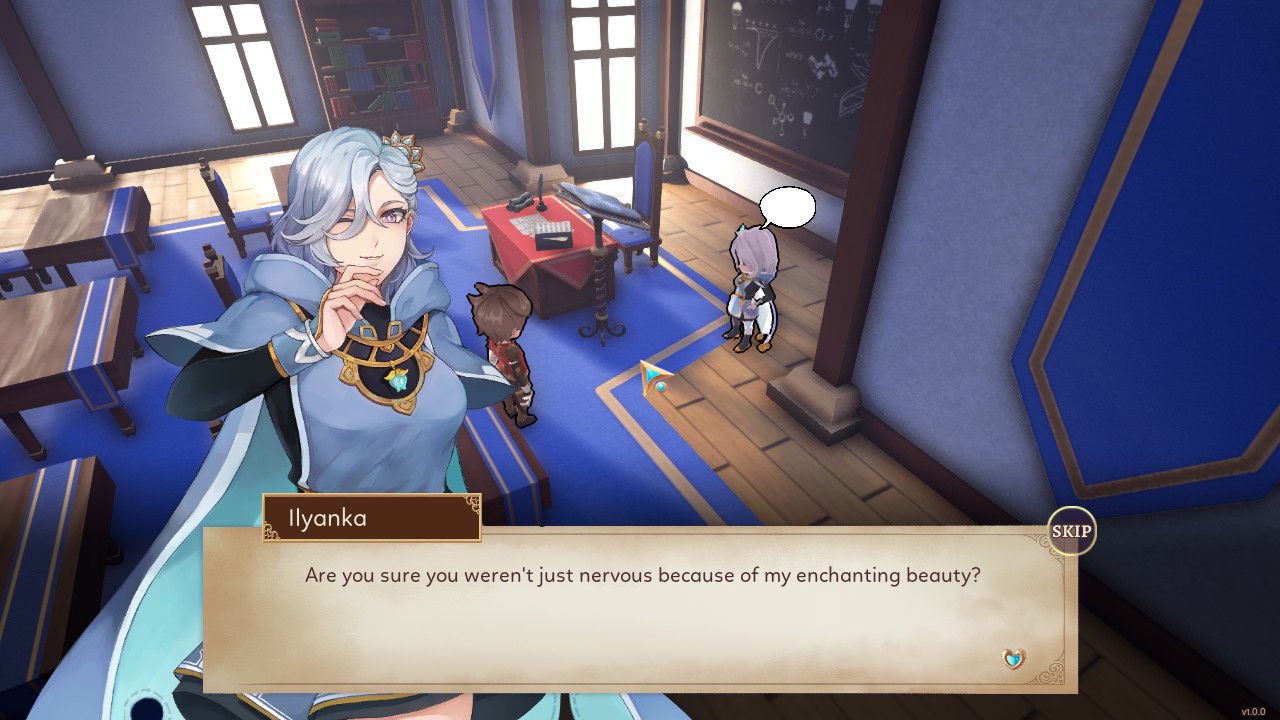 Screencap of an event story in Valthirian Arc: Hero School Story 2