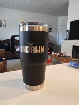 Close up shot of the Undawn Tumbler