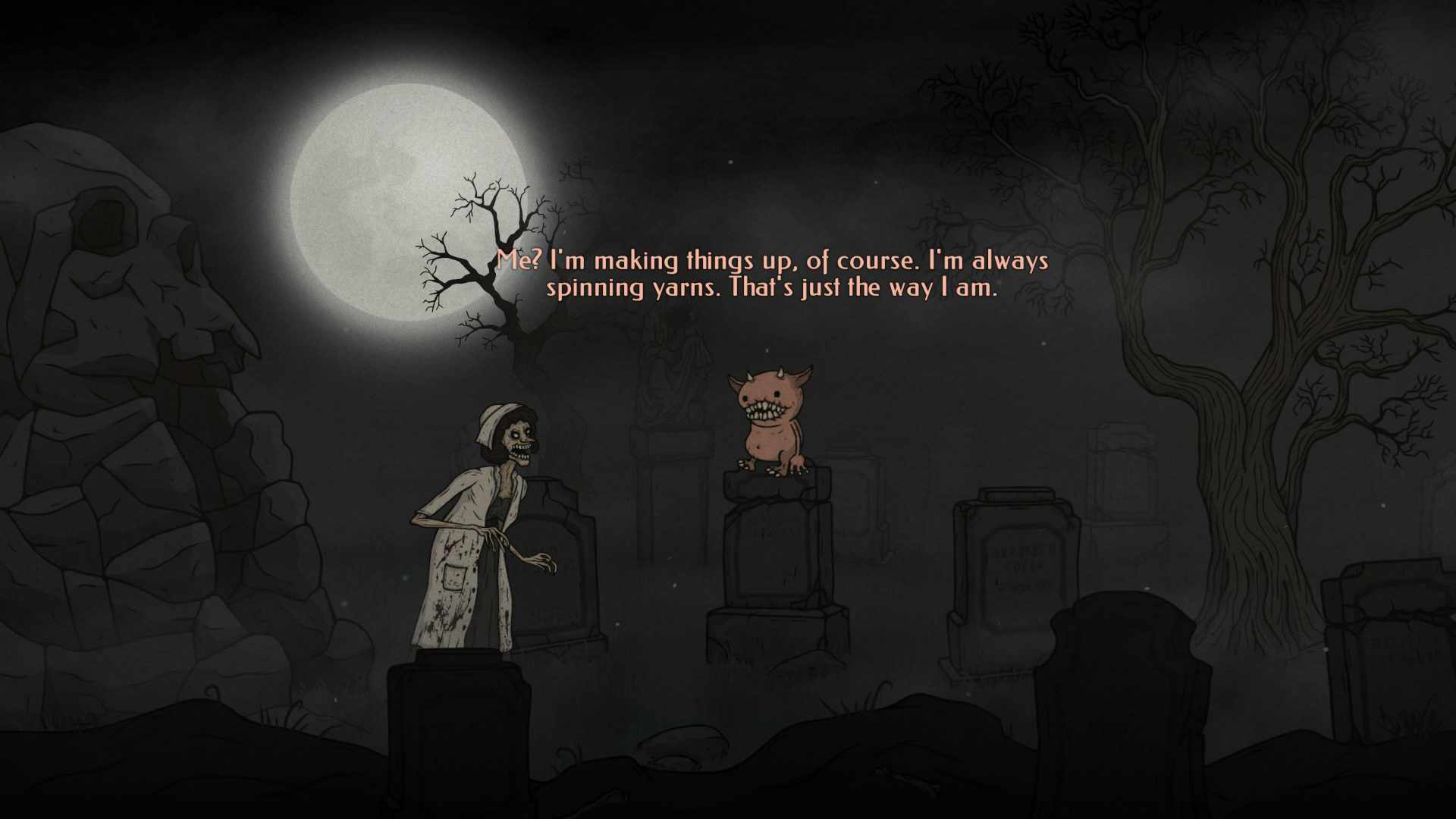 Creepy Tale 3 Ingrid Penance Auntie meet Molek | The Outerhaven Creepy Tale Ingrid Penance Screenshot Outside Cave