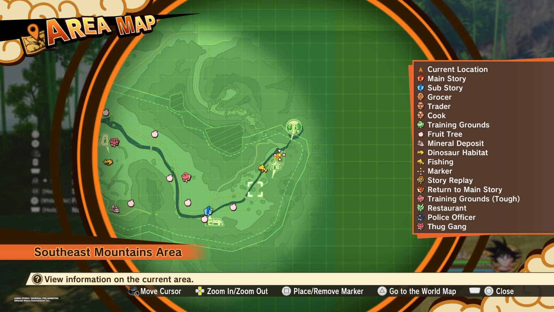 Map of the location Dragonball Z Kakarot | The Outerhaven Dragonball Z Kakarot A Little Alone Time Bamboo Shoot