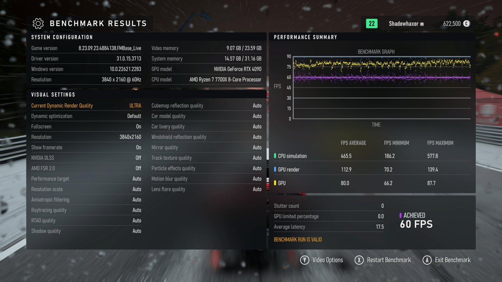 Forza Motorsport Benchmark | The Outerhaven Forza Motorsport Benchmark