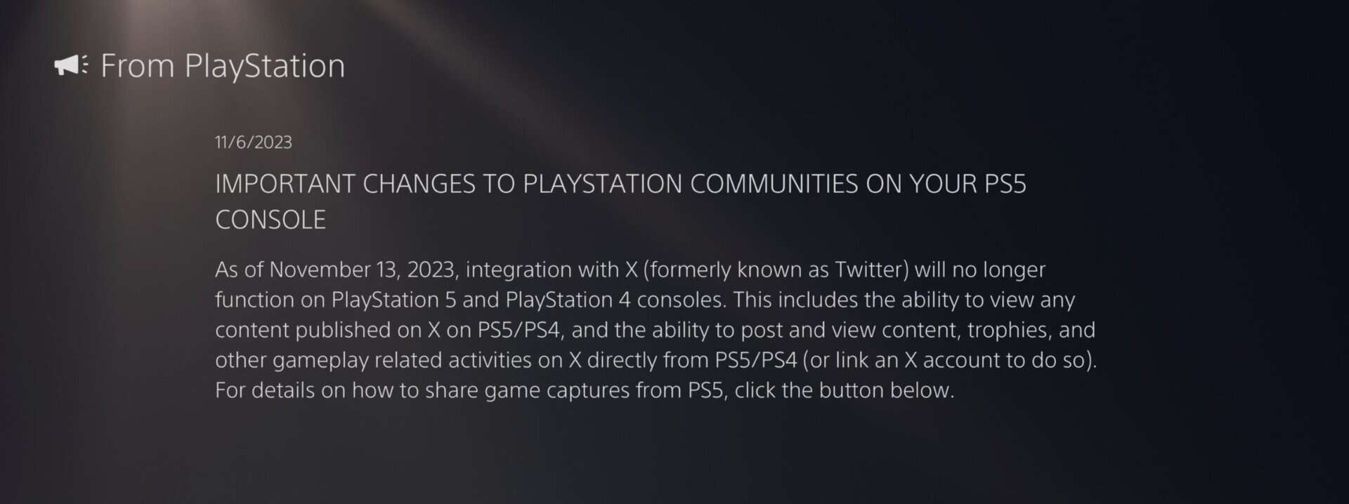 No more Twitter for PlayStation | The Outerhaven No more Twitter for PlayStation