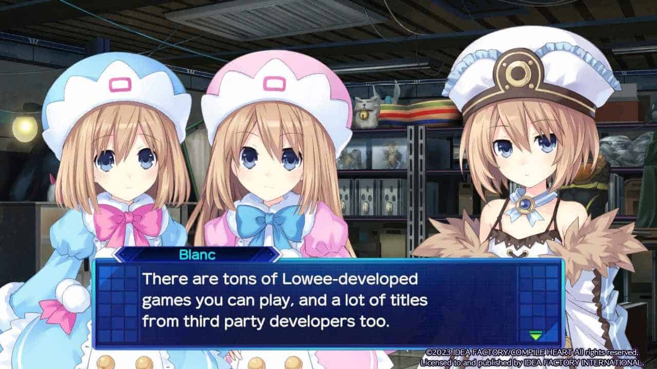 Neptunia Sisters vs Sisters Lowee | The Outerhaven Switch version screenshot of Neptunia Sisters vs Sisters