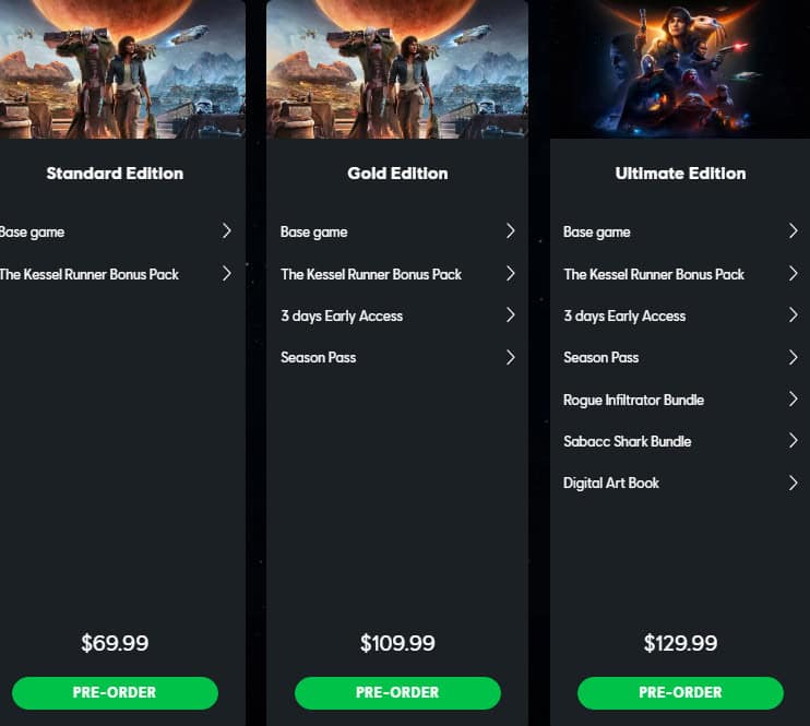 Star Wars Outlaws Pricing | The Outerhaven Star Wars Outlaws Pricing