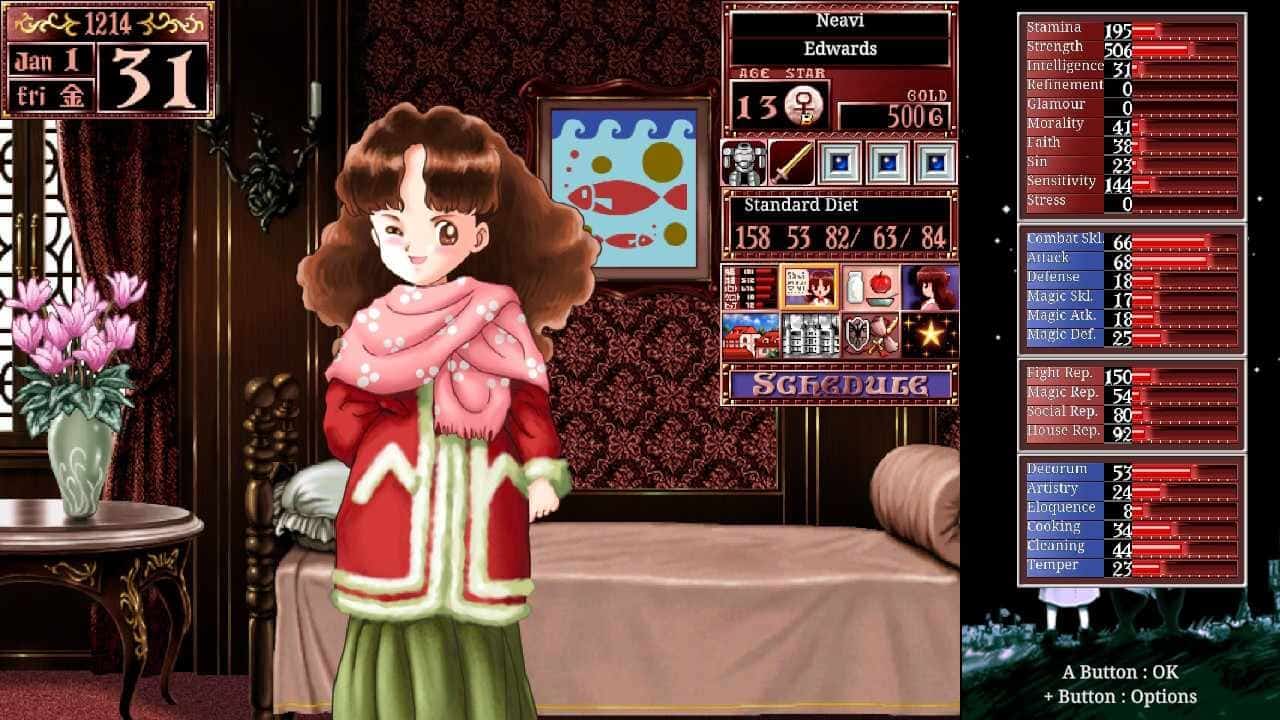 Princess Maker 2 Regeneration Home Menu | The Outerhaven