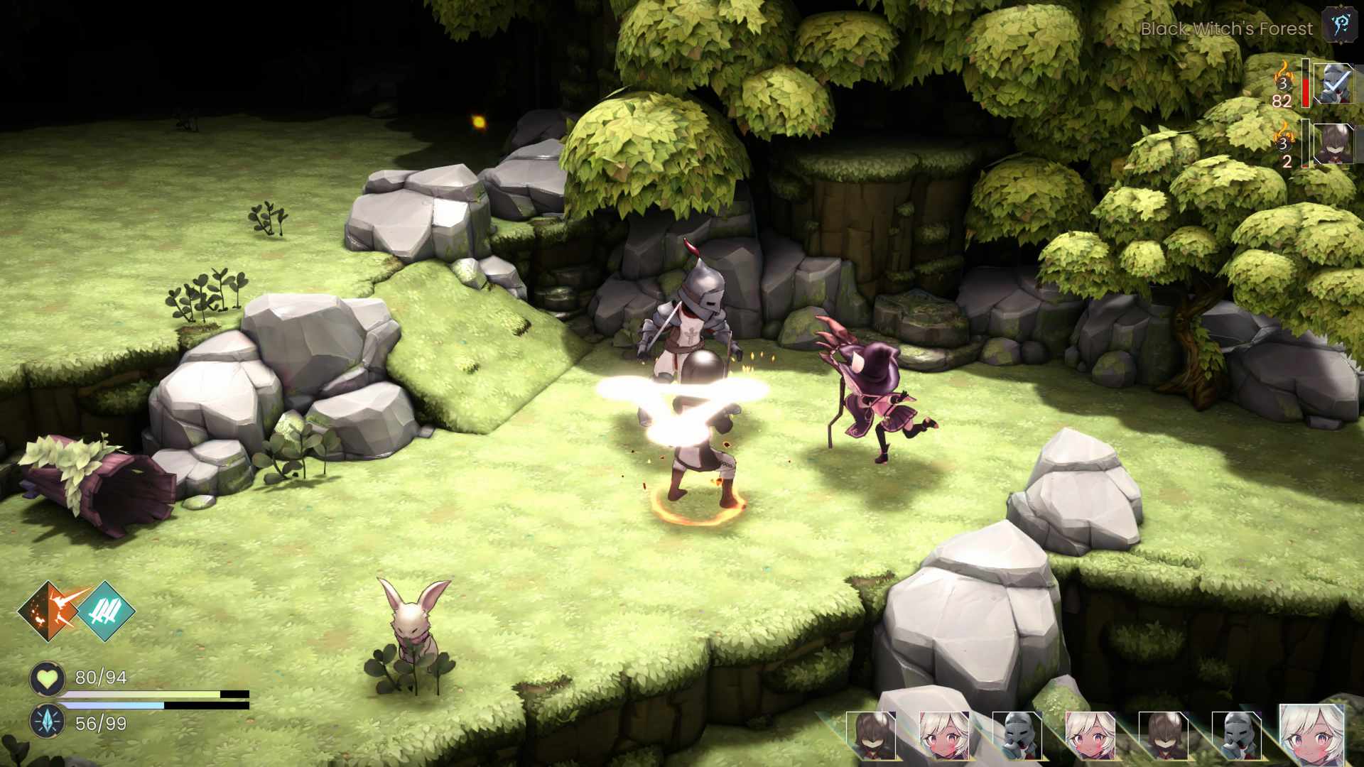 WitchSpring R combat screenshot | The Outerhaven