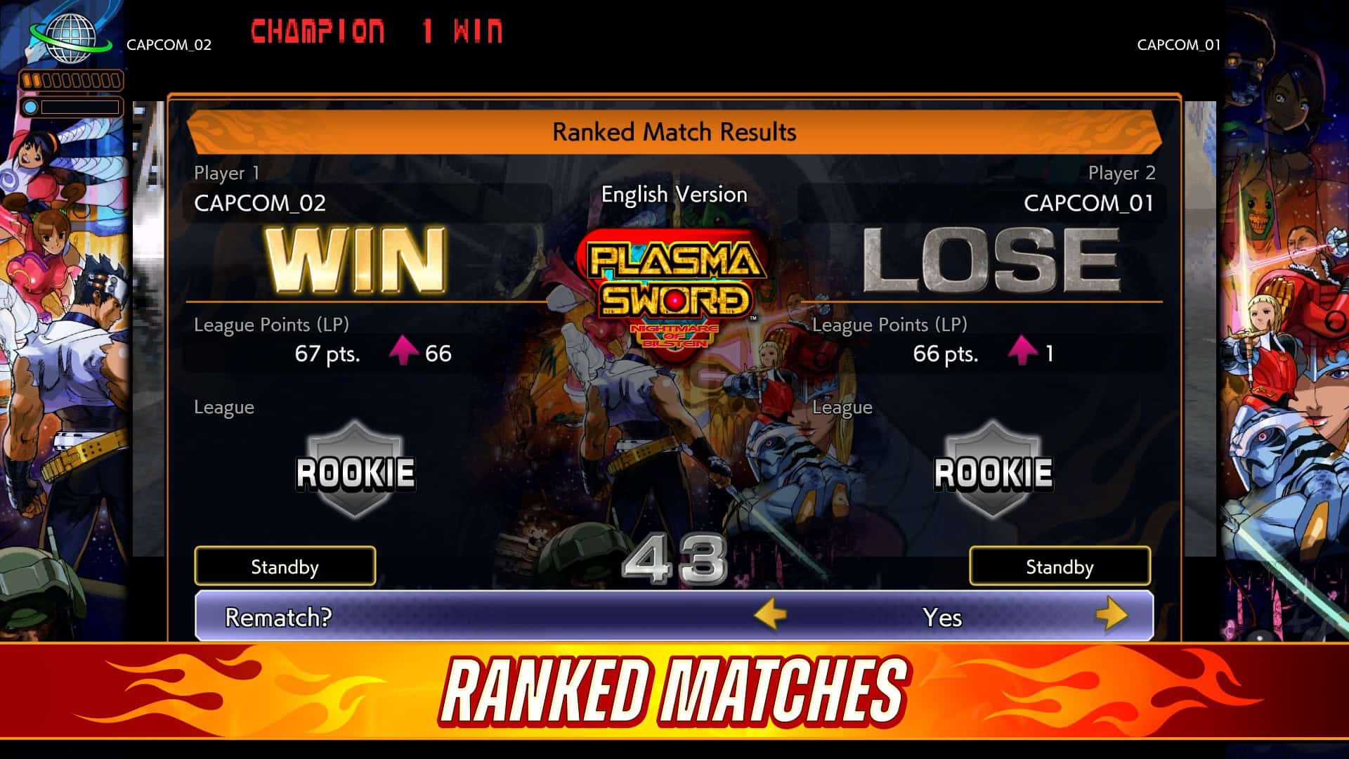 Capcom_Fighting_Collection_2_-_Ranked_Win_Screen | The Outerhaven Capcom Fighting Collection 2