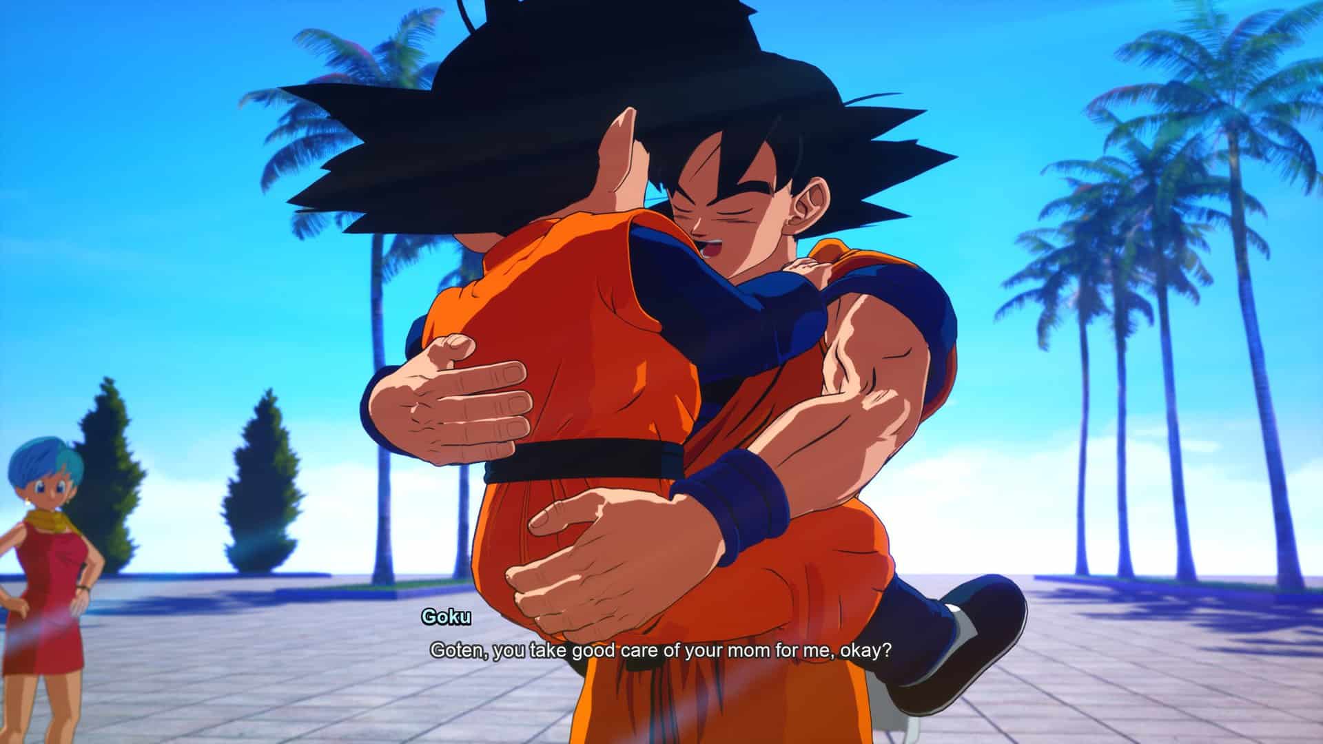Dragon Ball Sparking Zero Goku Hug Goten | The Outerhaven Dragon Ball Sparking! Zero - Goku hugs Goten