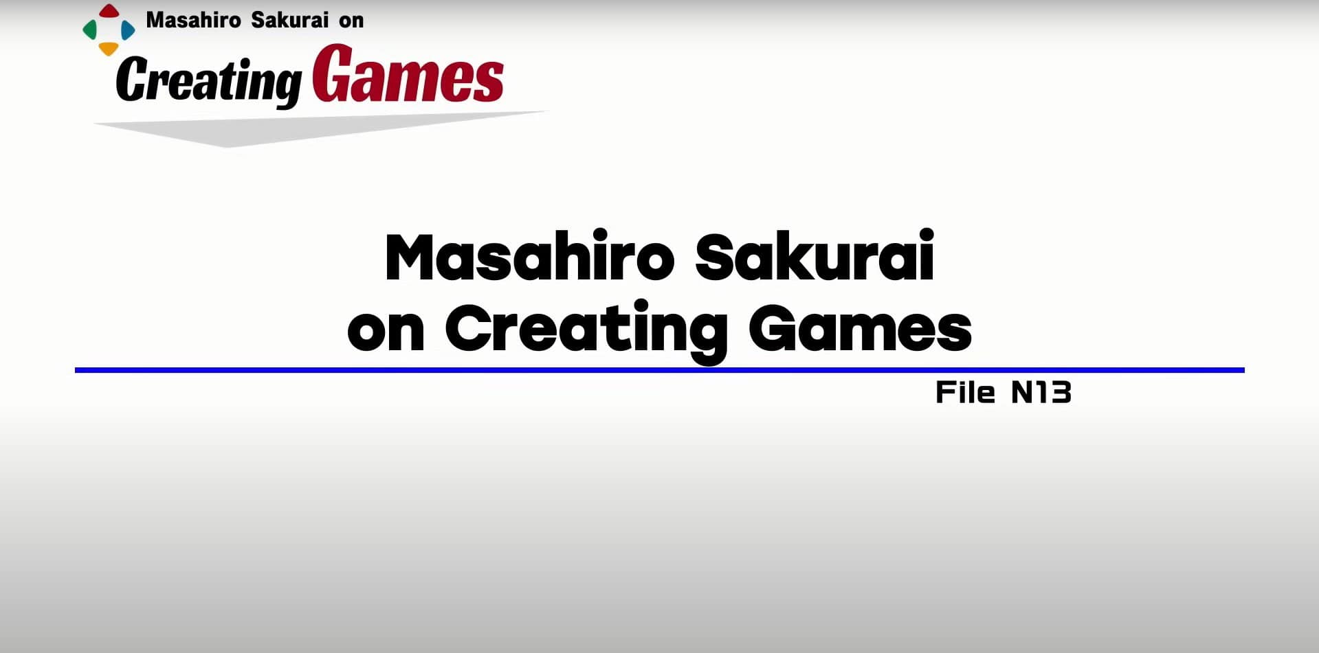 Screenshot 2024-10-22 130650 | The Outerhaven Masahiro Sakurai, Creating Games