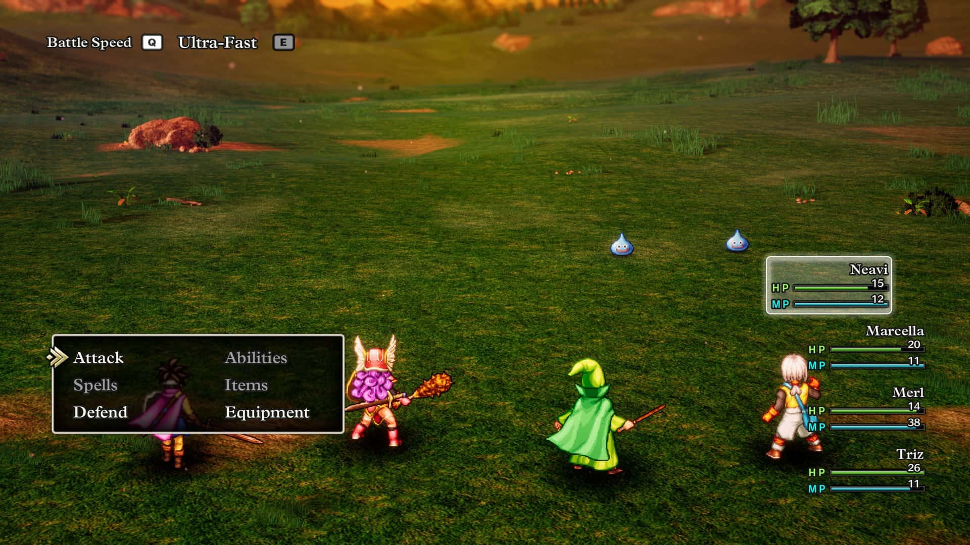 Dragon Quest III HD-2D Remake Combat Screen | The Outerhaven