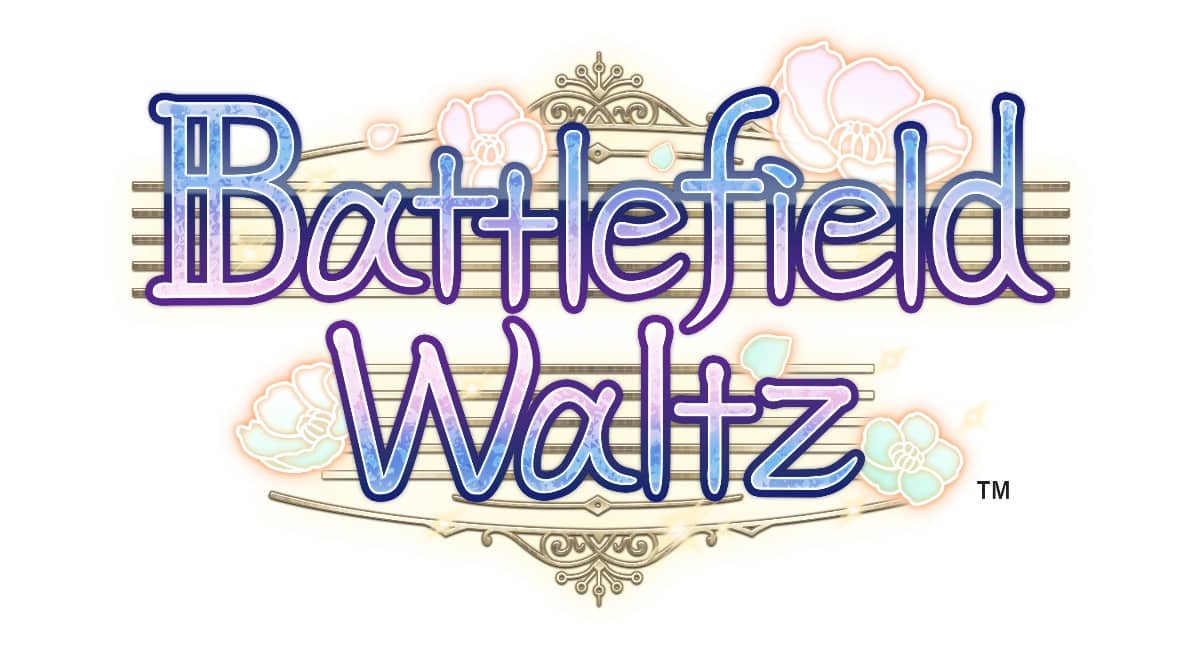 Blue purple text on a yellow background that read Battlefield Waltz