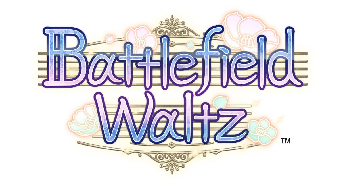 Battlefield Waltz Logo | The Outerhaven Blue purple text on a yellow background that read Battlefield Waltz