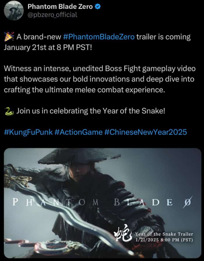 Phantom Blade Zero - new gameplay trailer 1132025 | The Outerhaven Phantom Blade Zero - new gameplay trailer 1132025