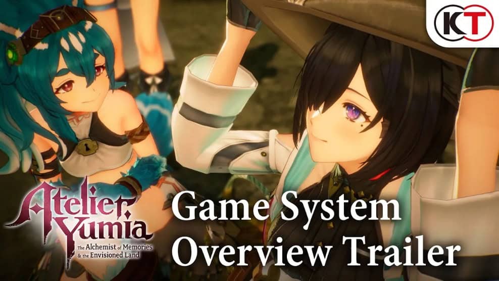 Atelier Yumia: The Alchemist of Memories & the Envisioned Land trailer thumbnail | The Outerhaven Text over Yumia the character that reads " Atelier Yumia: The Alchemist of Memories & the Envisioned Land Game System Overview Trailer"