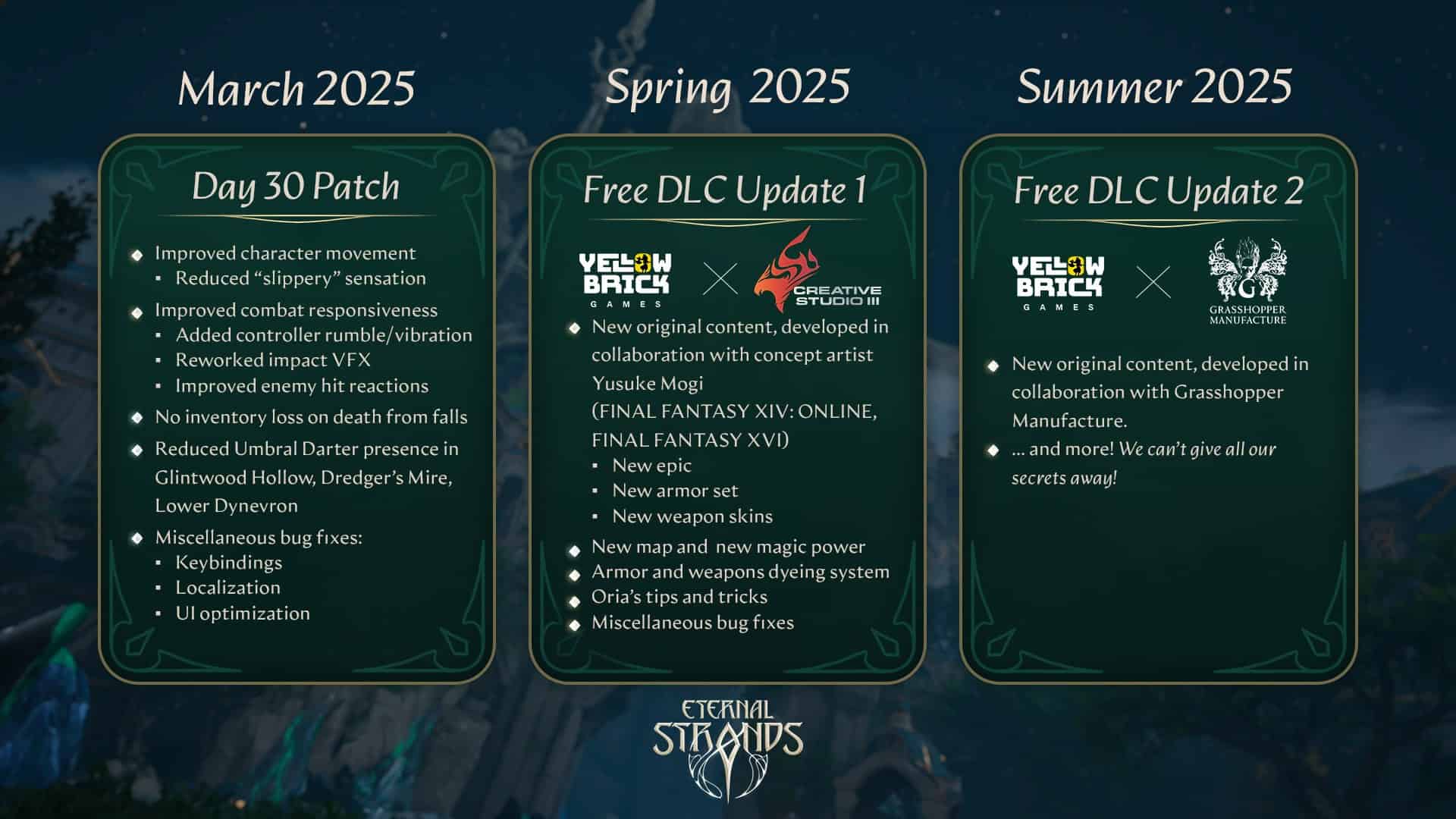 Yellow Bricks Reveals Incoming Updates and DLC Plans for Eternal Strands | The Outerhaven Yellow Bricks Reveals Incoming Updates and DLC Plans for Eternal Strands