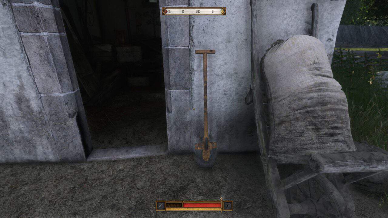 You can steal a spade from the gravesite in Kingdom Come Deliverance 2