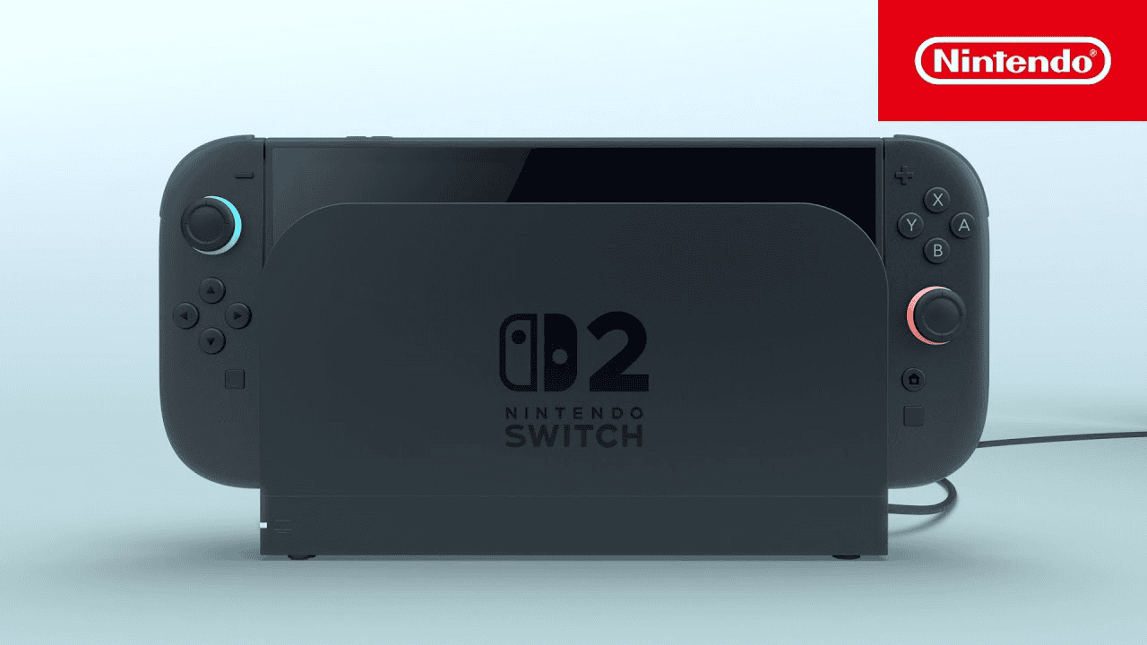 The Nintendo Switch 2, docked