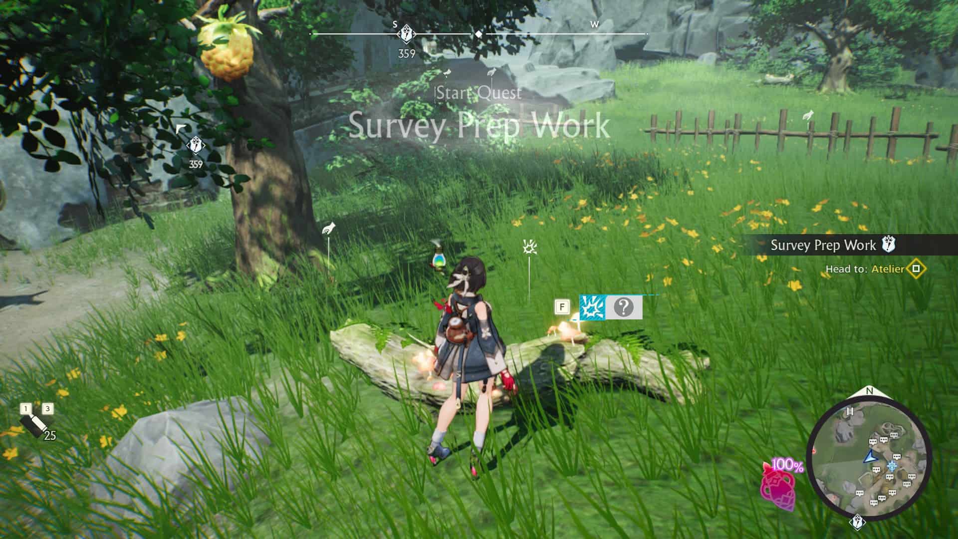 Atelier Yumia field screenshot | The Outerhaven A gathering spot from Atelier Yumia: The Alchemist of Memories and the Envisioned Land