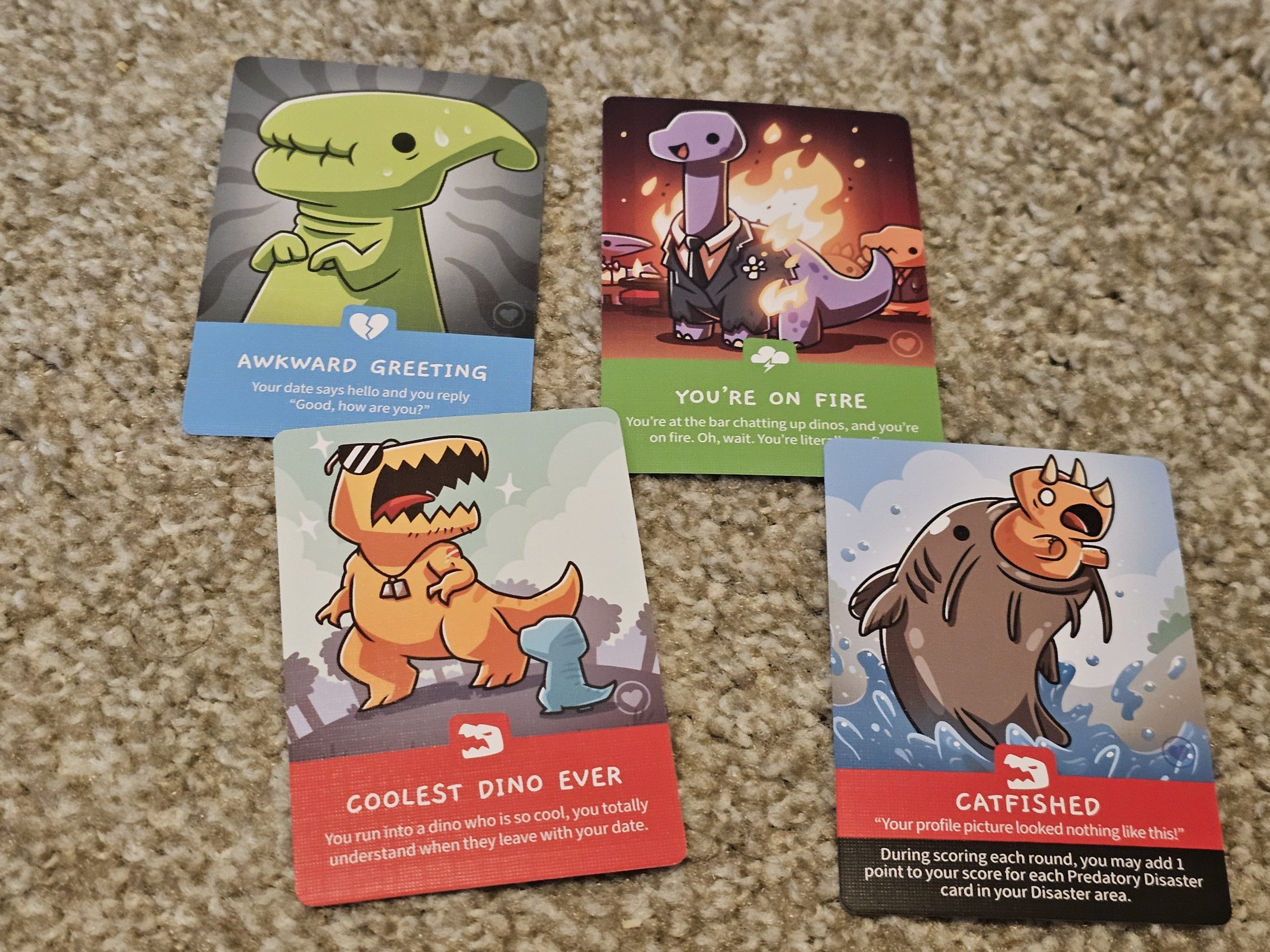20250311_162344 | The Outerhaven Happy Little Dinosaurs Dating Disasters cards