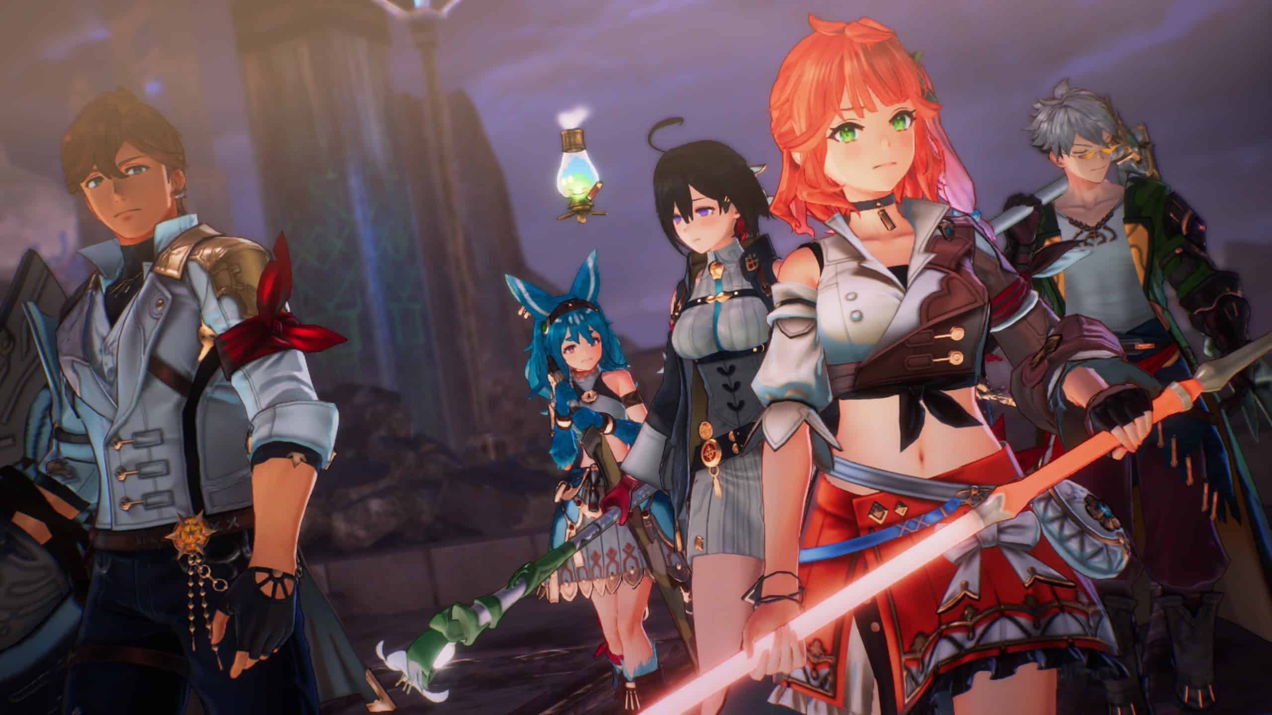 Atelier Yumia pose with party | The Outerhaven A shot of the main party in Atelier Yumia: The Alchemist of Memories & The Envisioned Land