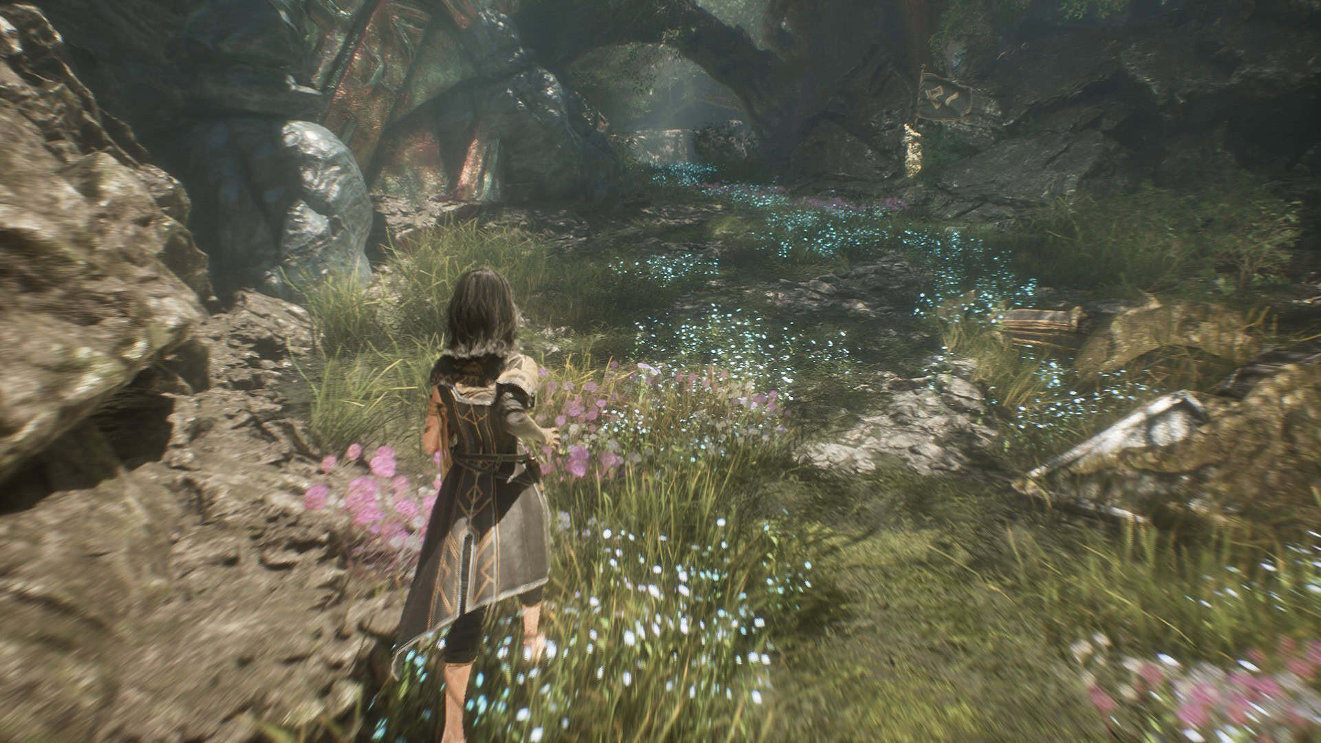 Map Traversal Clair Obscur: Expedition 33 | The Outerhaven Screenshot of Lune frolicking in the fields in Clair Obscur: Expedition 33