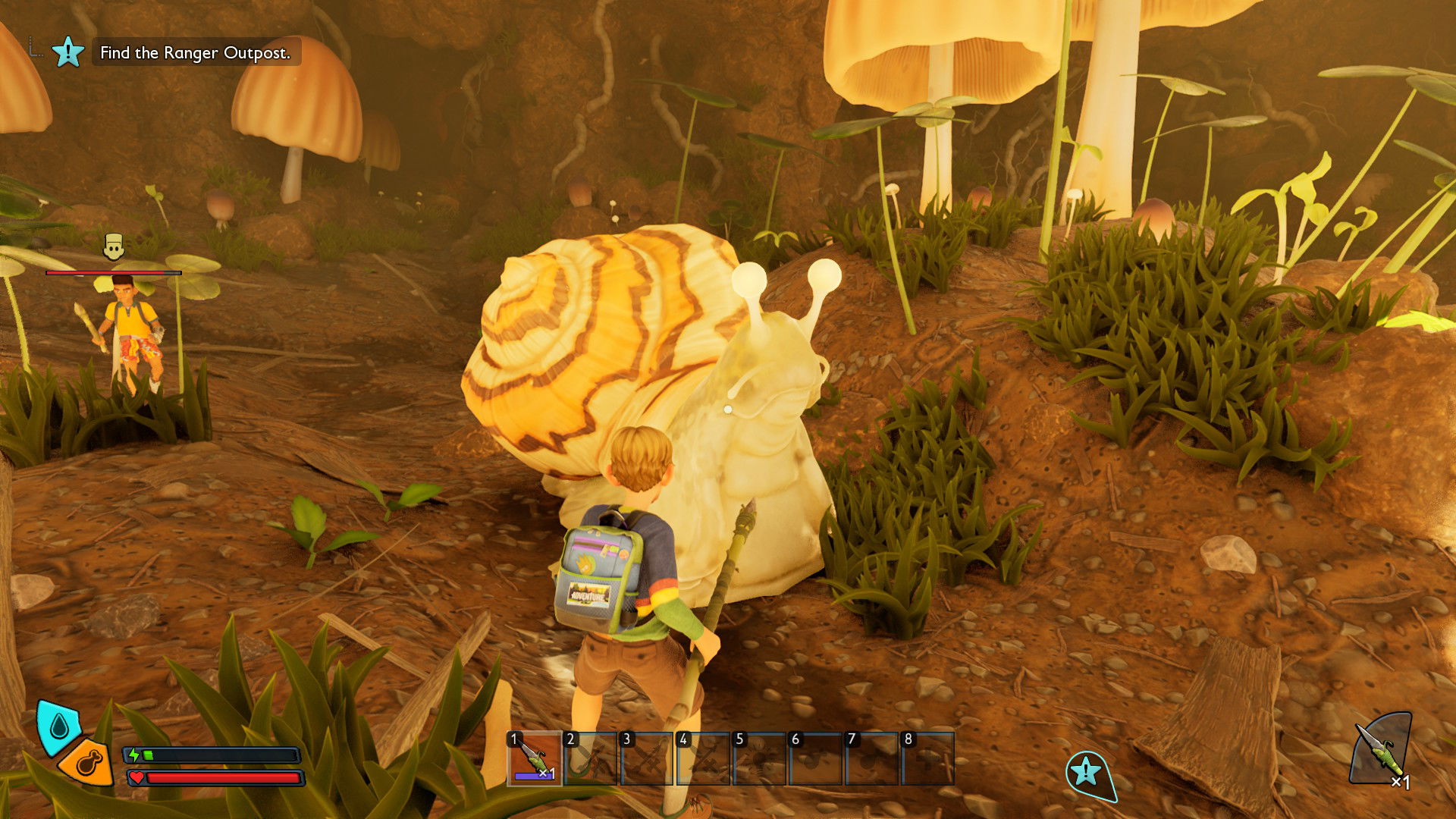 Grounded 2 screenshot of a snail