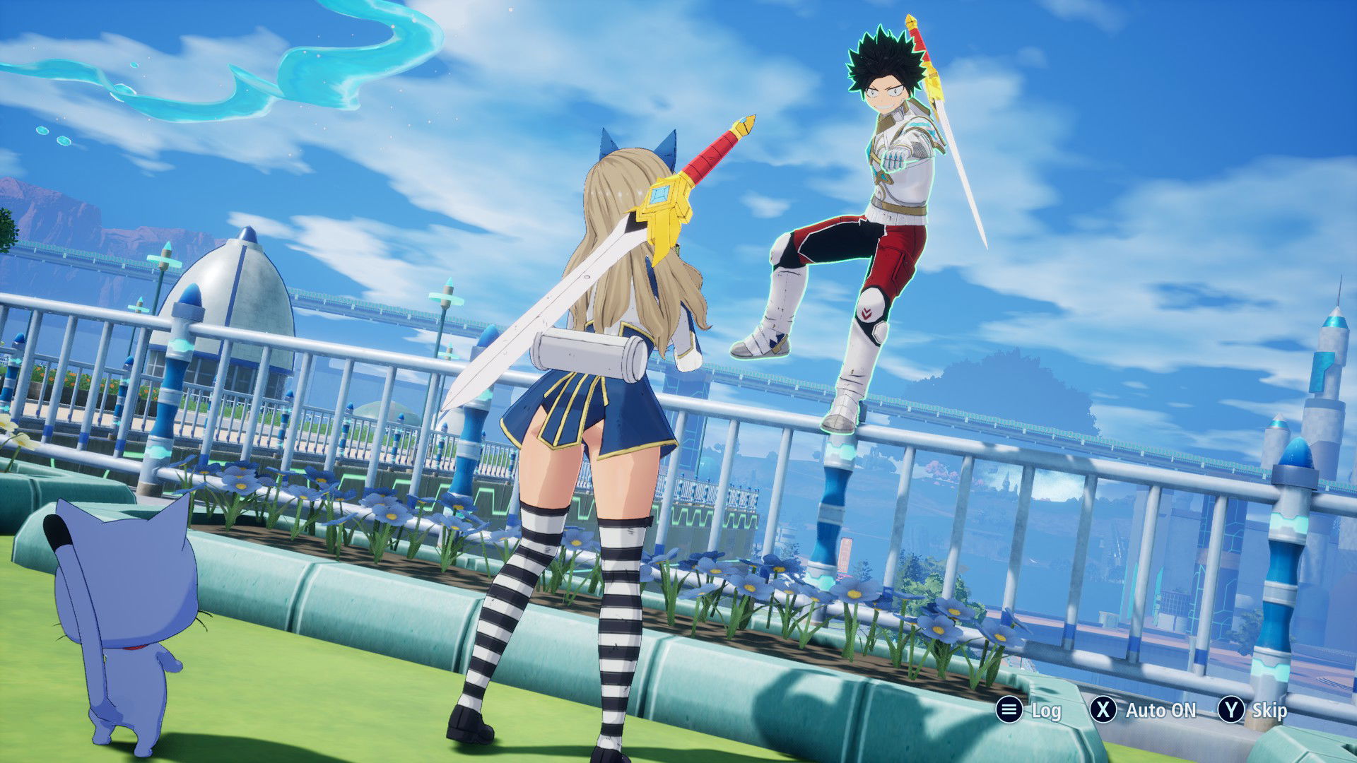 Screenshot of Shiki and Rebecca in Edens Zero