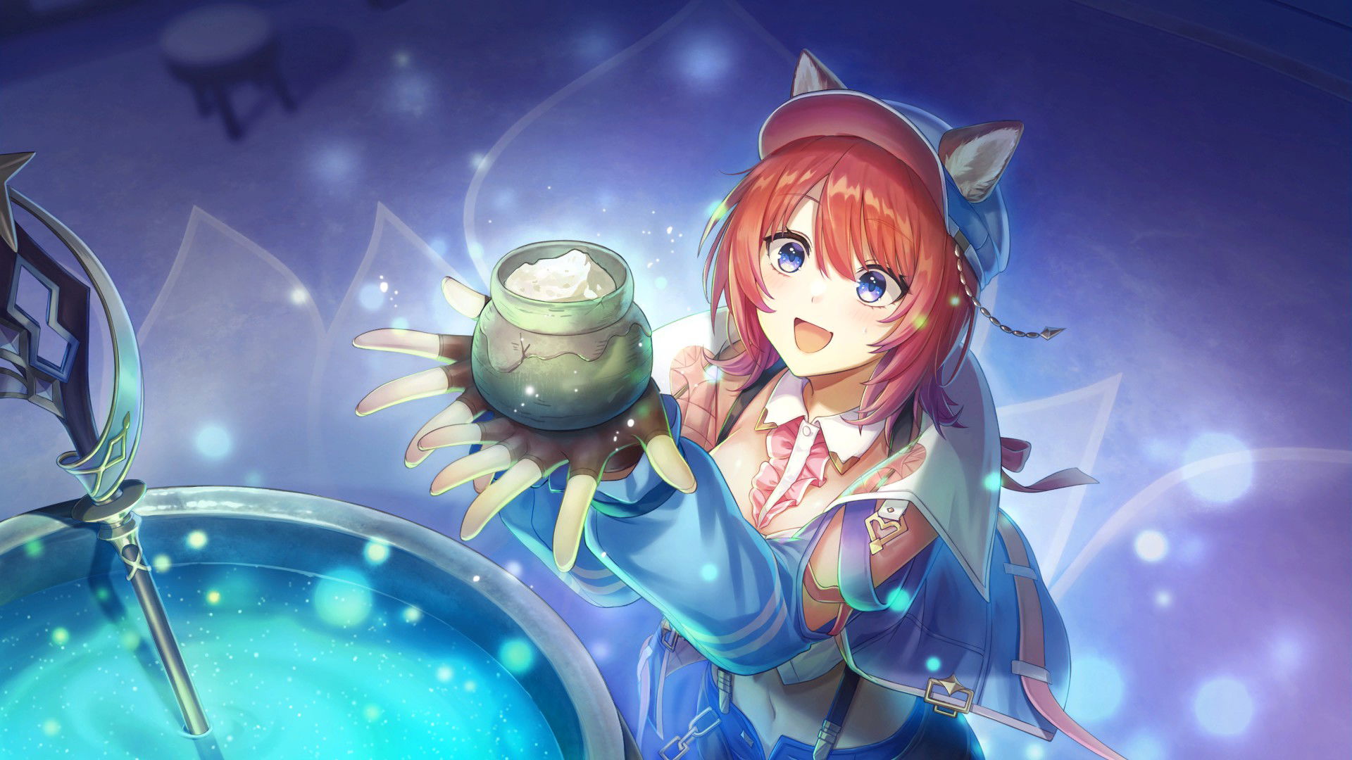 Happy Rias in Atelier Resleriana: The Red Alchemist & The White Guardian