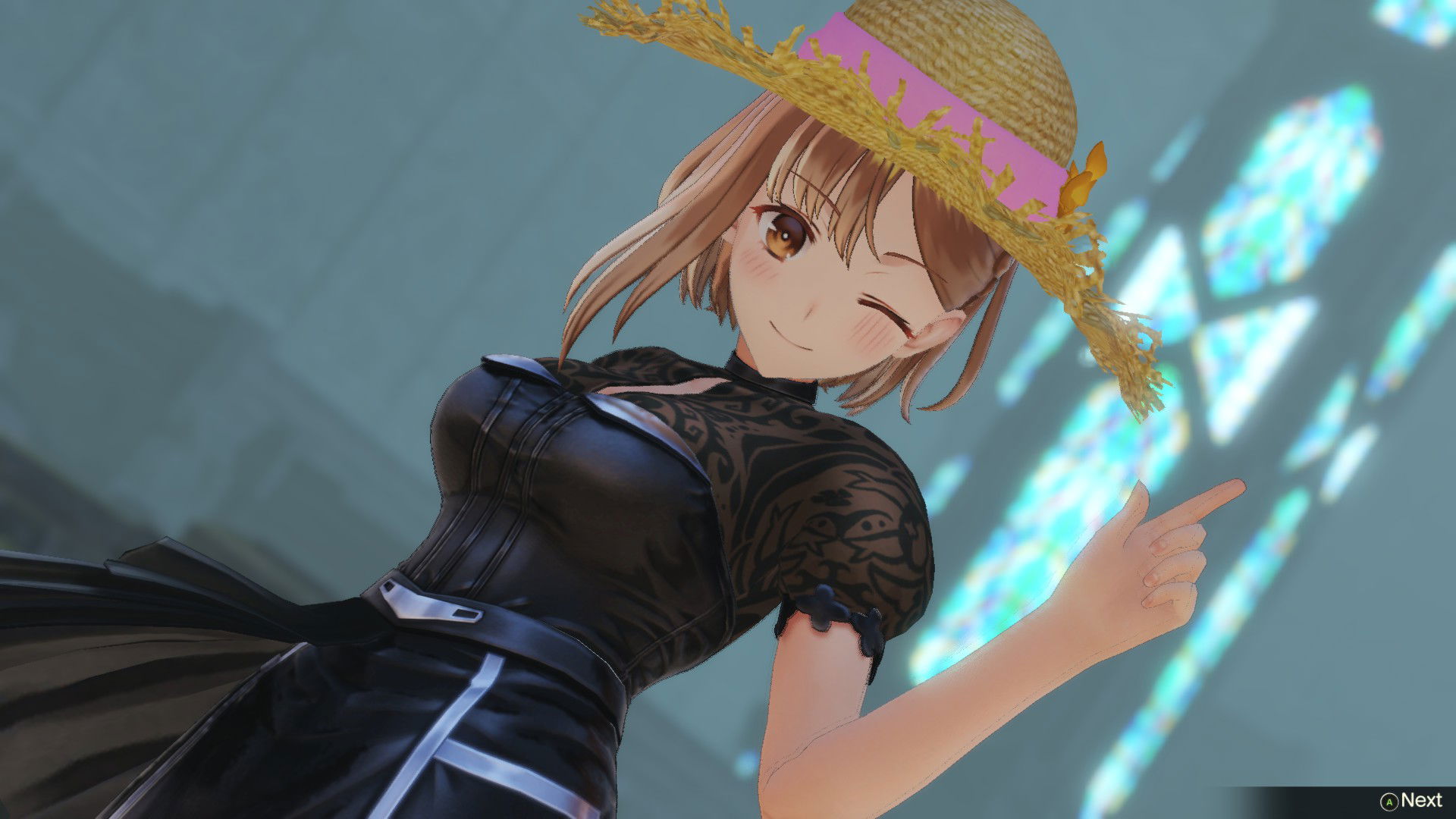 Screenshot of Ryza giving a victory pose after combat in Atelier Ryza 2: Lost Legends & The Secret Fairy DX