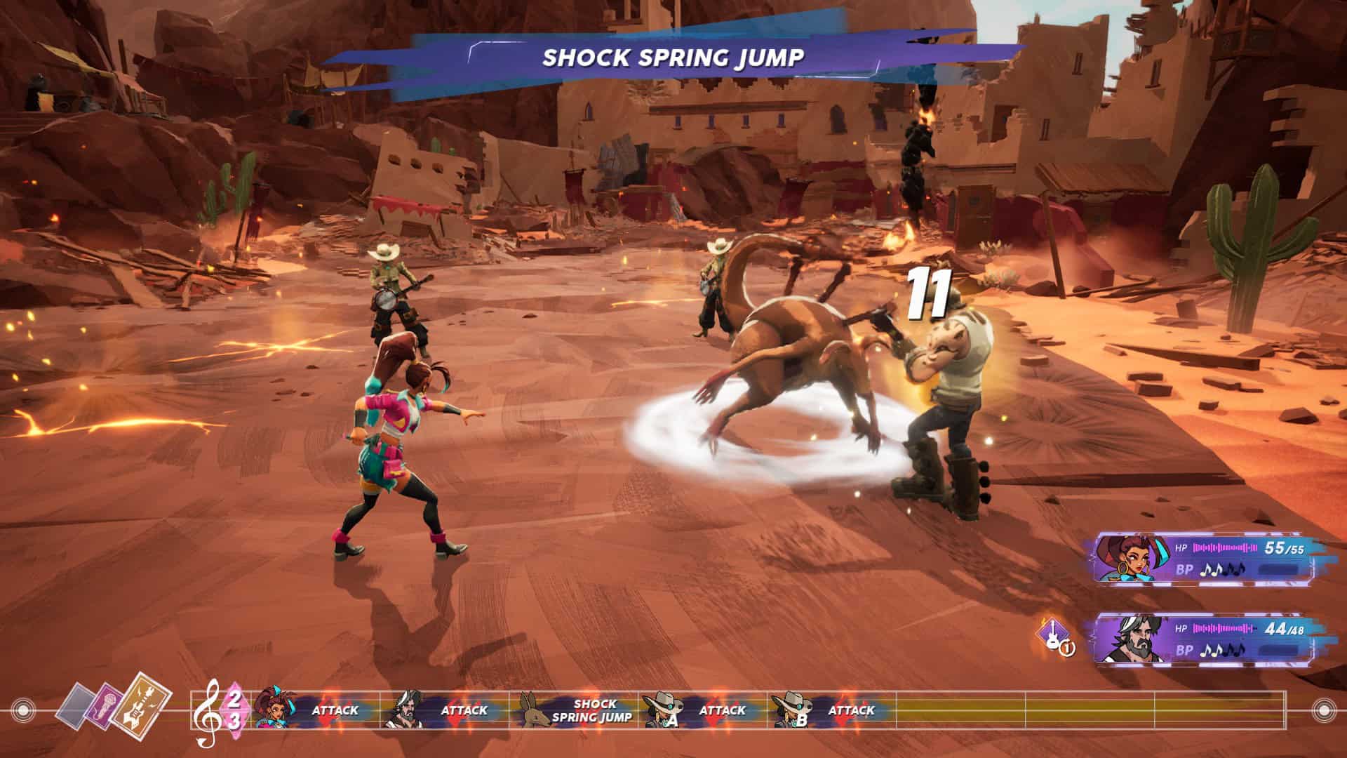 Combat screen People of Note | The Outerhaven Screenshot of combat in People of Note