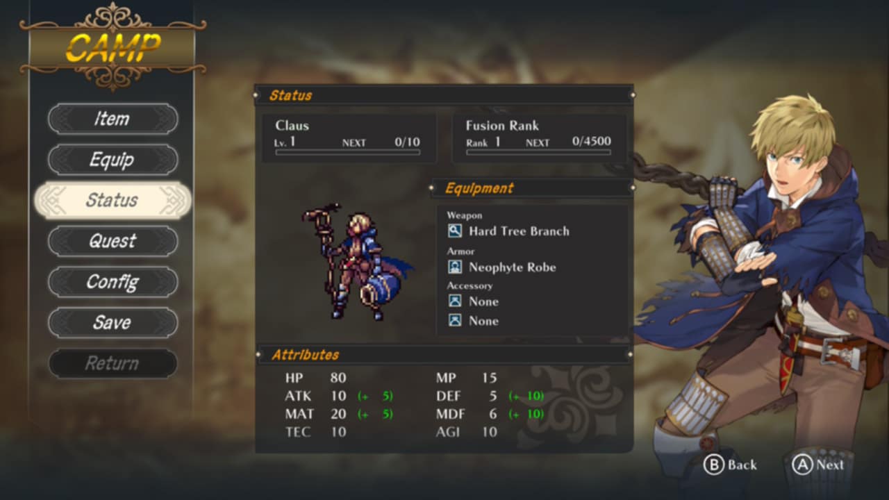 wizmans world retry character screen | The Outerhaven Character screen for WiZmans World Re;Try