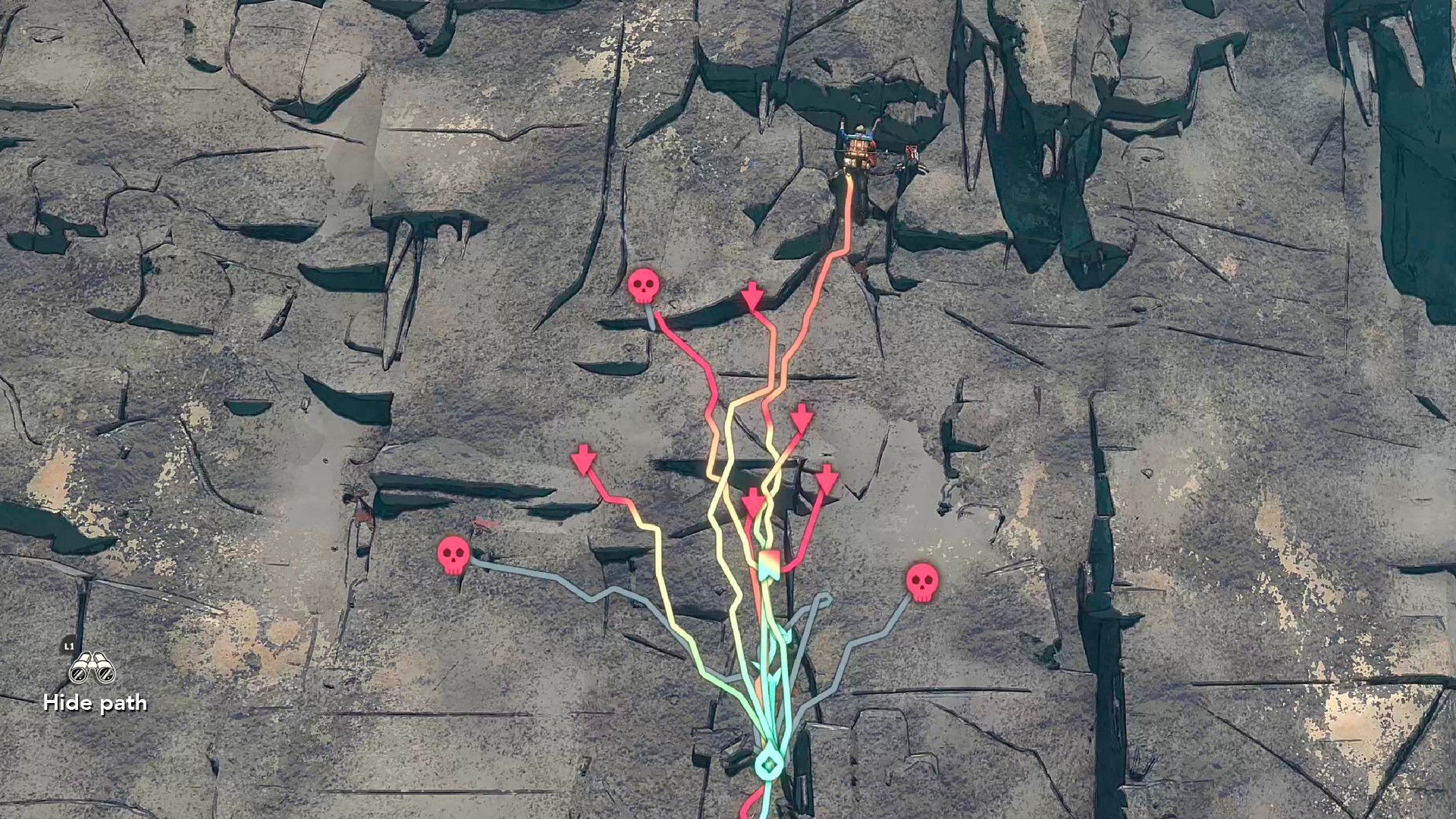 Cairn traversal and climbing route screenshot