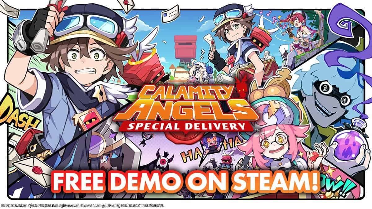 Calamity Angels: Special Delivery key art for the Steam Demo