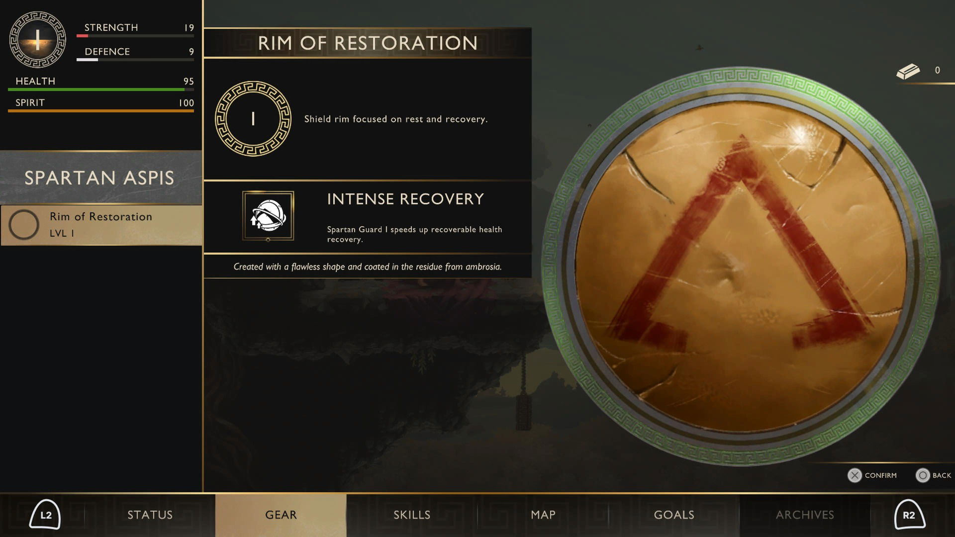 God of War Sons of Sparta Gear Menu | The Outerhaven God of War Sons of Sparta Gear Menu