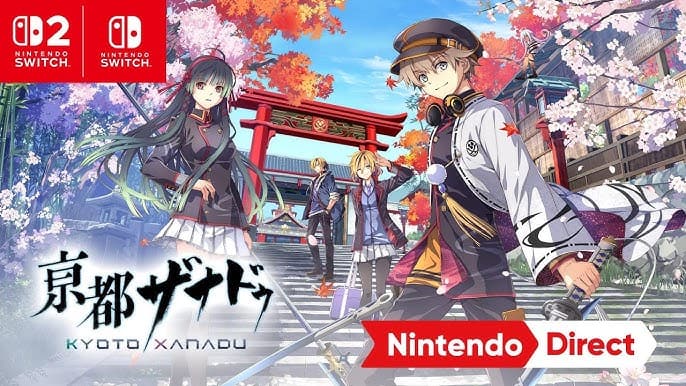 YouTube thumbnail for the Nintendo Direct trailer of Kyoto Xanadu