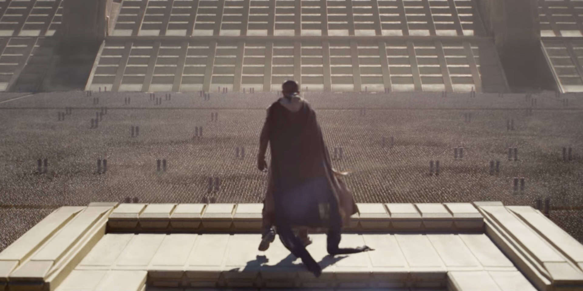 Paul stands over a massive crowd of soldiers in Dune: Part Three teaser trailer