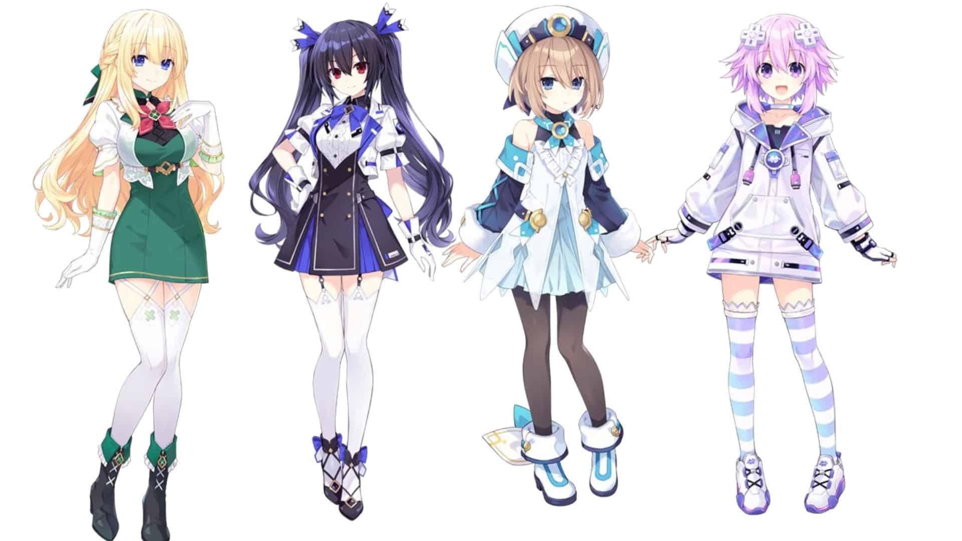 Neptunia Combined Old Goddesses | The Outerhaven Vert, Noire, Neptune, and Blanc from Hyperdimension Neptunia Unlimited