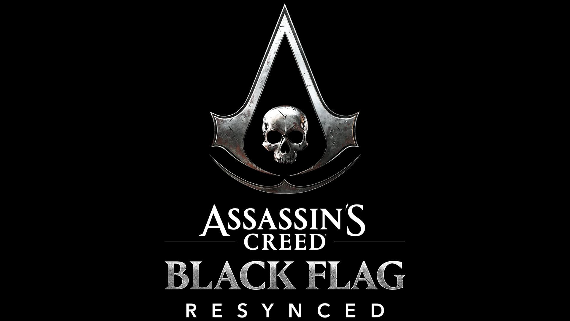 Assassin Creed Black Flag Resynced Logo | The Outerhaven Assassin Creed Black Flag Resynced Logo On A Black Background