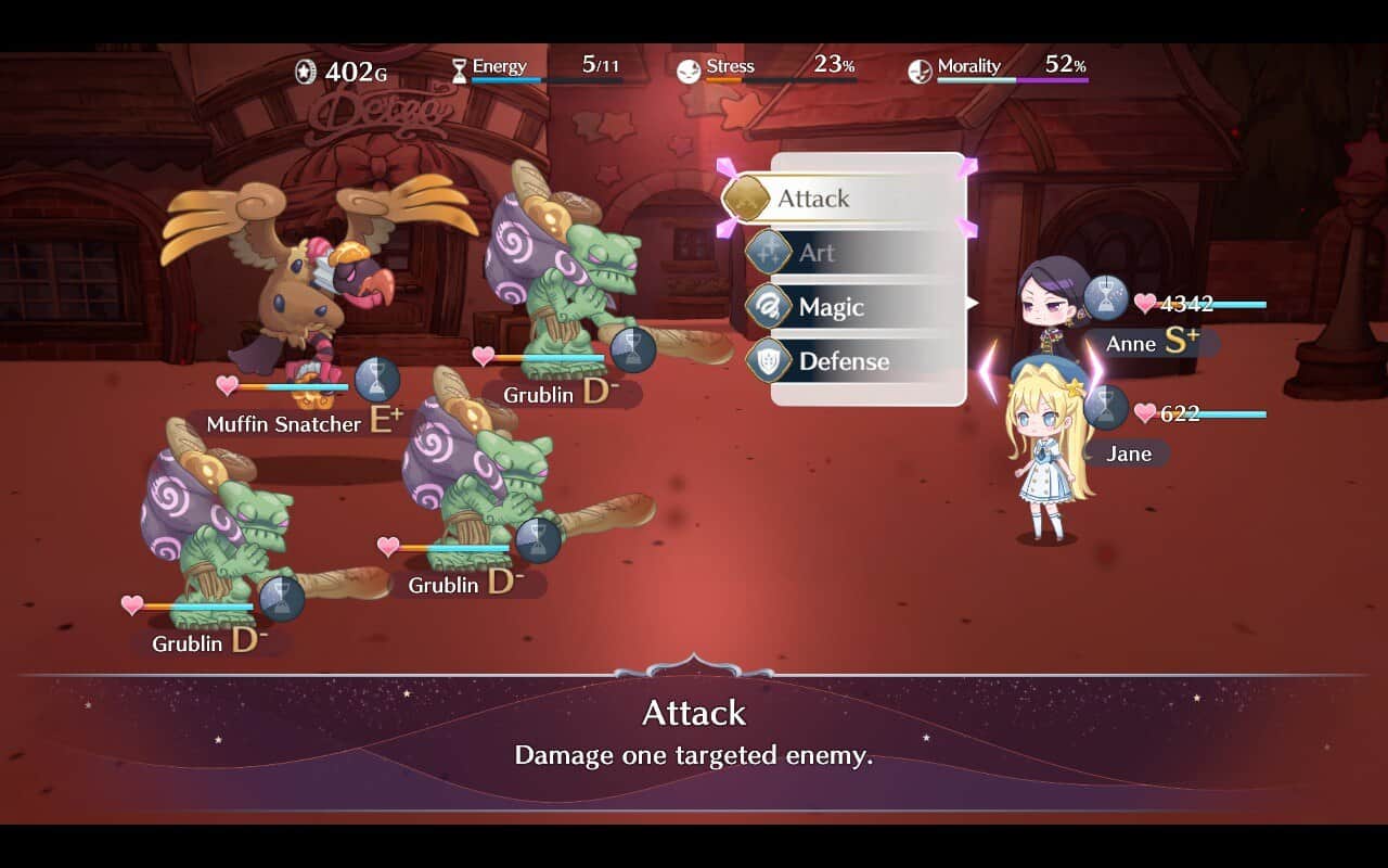 Magical Princess combat | The Outerhaven Screenshot of a combat encounter in Magical Princess