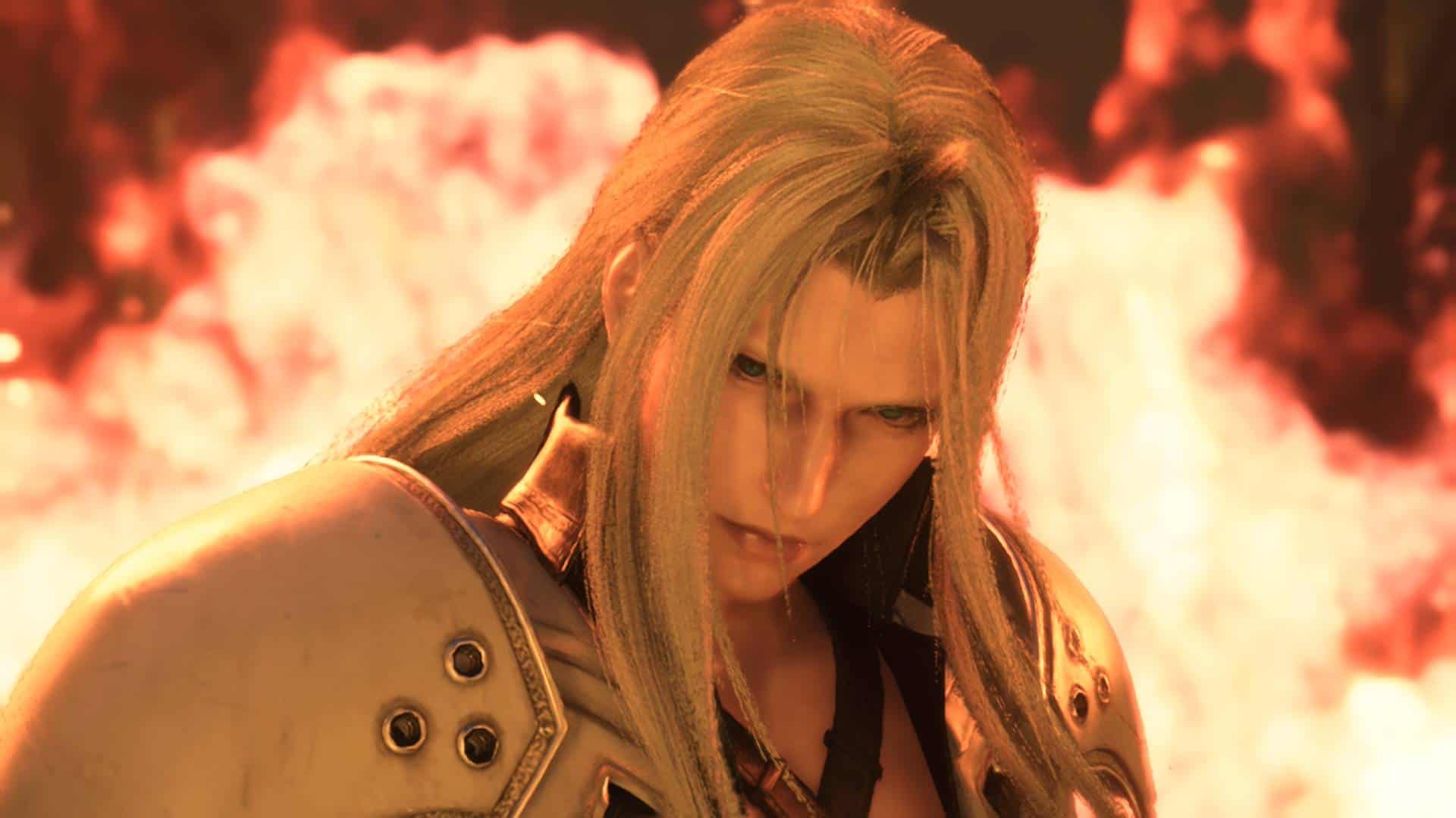 20260530184310-01KSXASN8KQ64YF02Z1ZFK050A | The Outerhaven Blonde-haired armored warrior with a focused look, against a fiery flames backdrop
