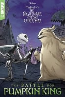 Nightmare | The Outerhaven Movie poster for The Nightmare Before Christmas — The Battle for Pumpkin King — featuring Jack Skellington shaking hands with a large beige creature in a moonlit graveyard.