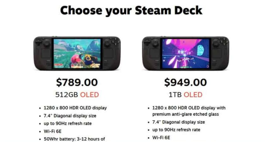 Steam Deck OLED price hike